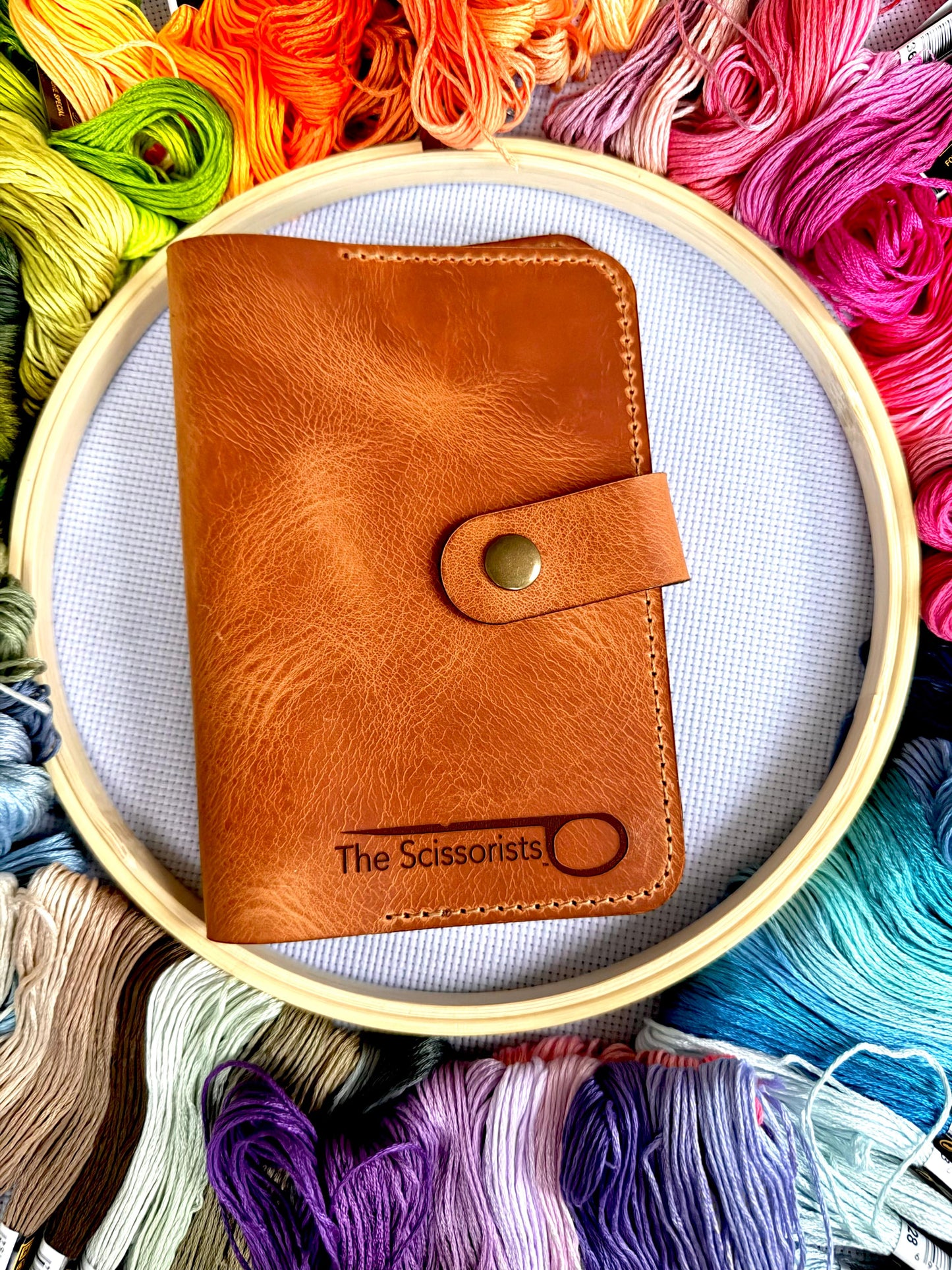 Heirloom Stitcher's Set – Leather Wallet & Butterfly Scissors