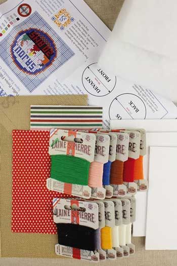 Sajou Needlepoint Puffie Kit - Little Girls Embroidering