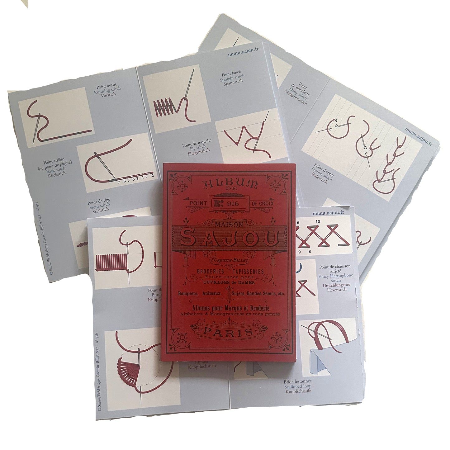 Sajou Red Album 916 - Basic Embroidery Stitches