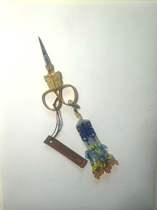 Gold Butterfly Scissors with Fob Kit
