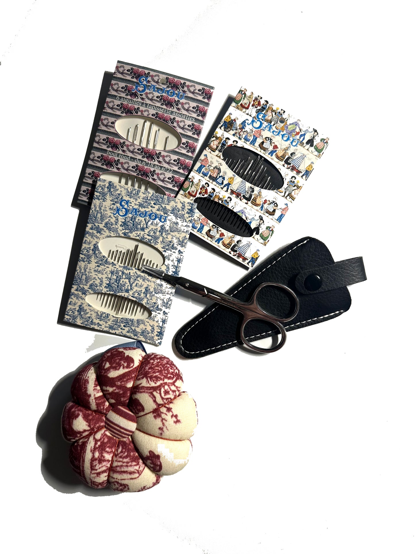 Lap Desk with Close Cut Scissors, 3 Needle Packs