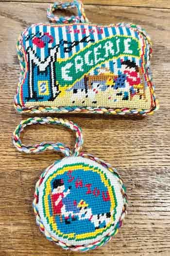 Sajou Needlepoint Puffie Kit - LITTLE GIRL REPAIRING HER DOLL