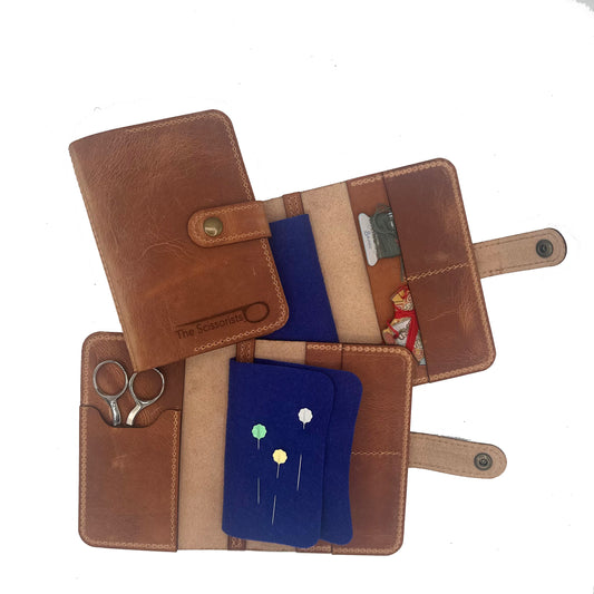 Heirloom Stitcher's Set – Leather Wallet & Butterfly Scissors