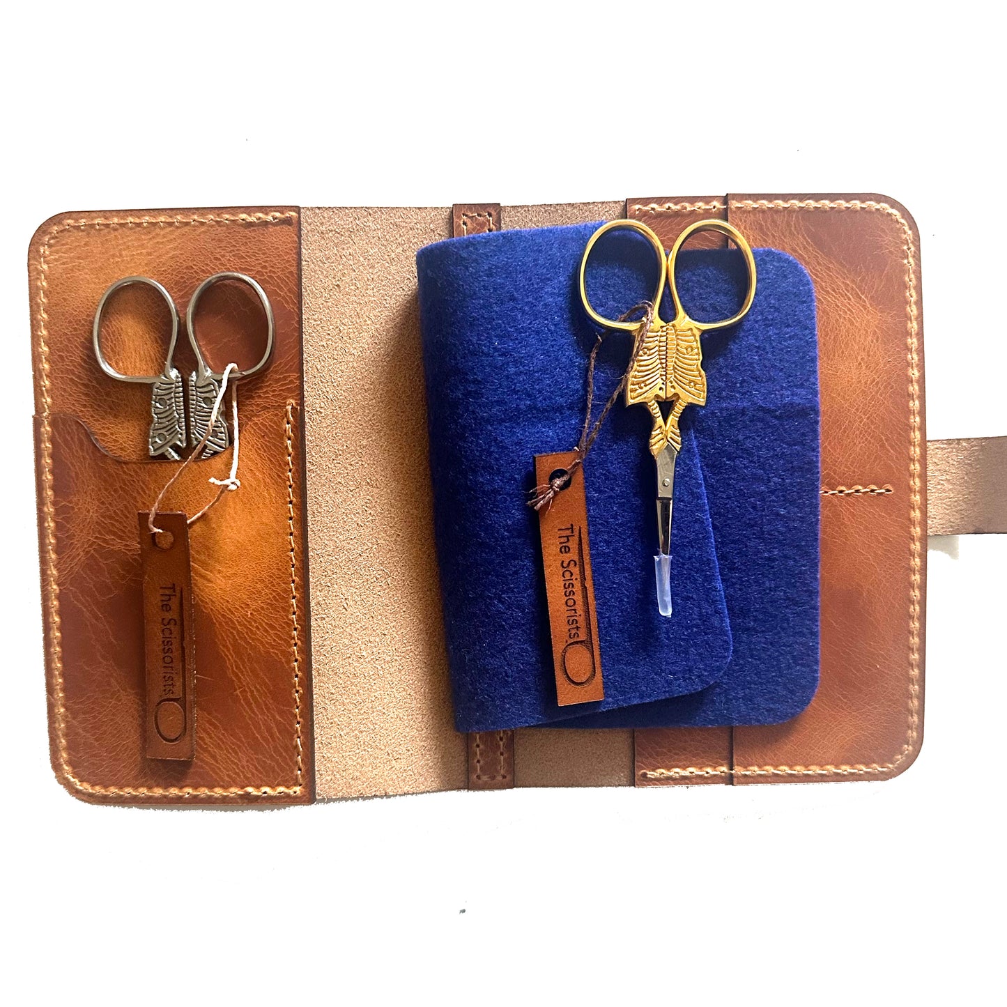 Heirloom Stitcher's Set – Leather Wallet & Butterfly Scissors