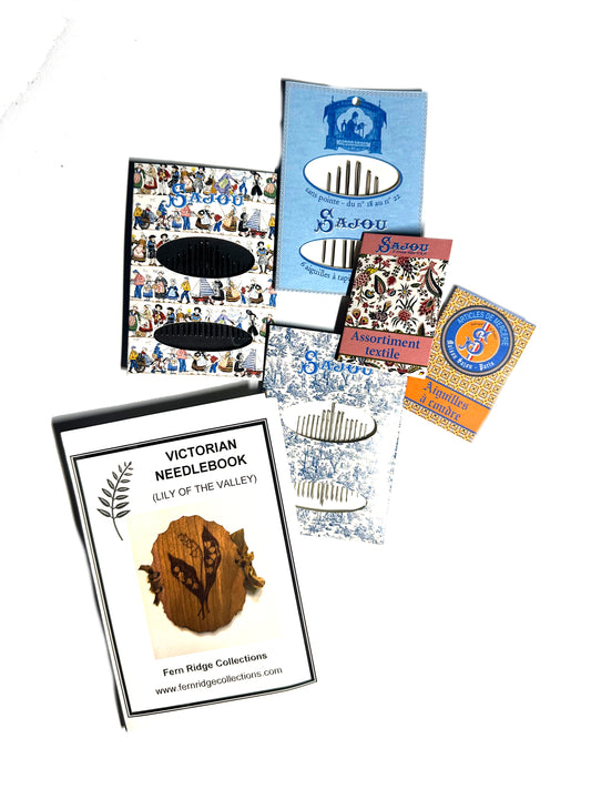 Victorian Needle Book with 5 Sets of Assorted Needles!