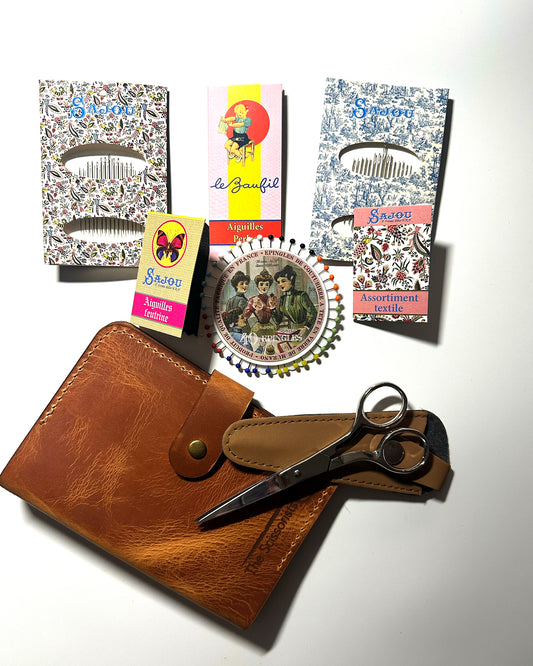 Wallet with Scissors, Needles, Pins and More!