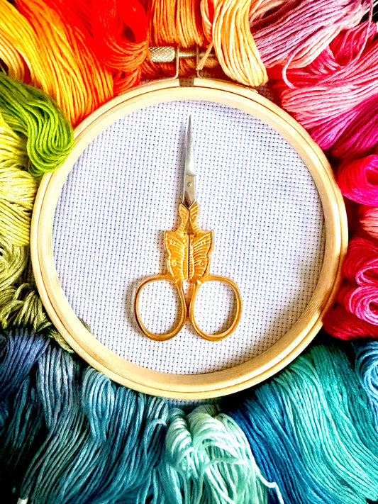 Tijeras de bordado con forma de mariposa: fabricadas en EE. UU.