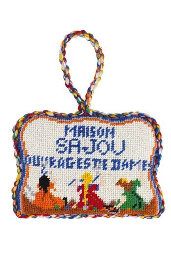 Sajou Needlepoint Puffie Kit - Little Girls Embroidering